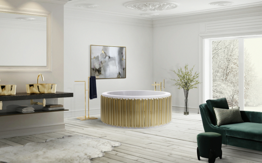 See Stylish Bathroom Ideas that Have Brass as the Main Decor Detail