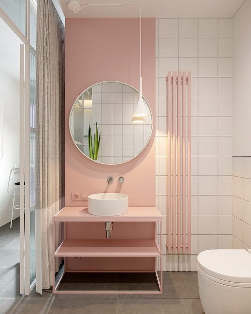 Benjamin Moore, color of 2020, color, pink, maison valentina, bathroom , bathroom decoration, luxury bathroom