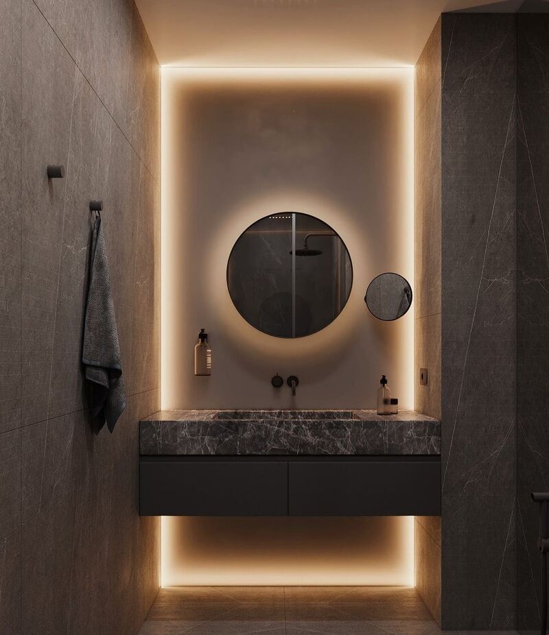 How To Get A Bathroom Oasis: 10 Ideas To Elevate Interiors bathroom oasis How To Get A Bathroom Oasis: 10 Ideas To Elevate Interiors Luxury Bathroom Design Concepts For An Ideal Oasis 4 BATHROOM LIGHTING