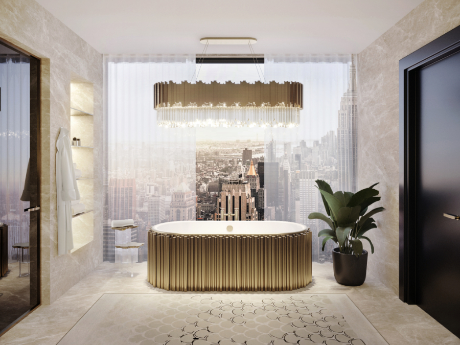 Bathroom Inspiration in the New Empire Penthouse