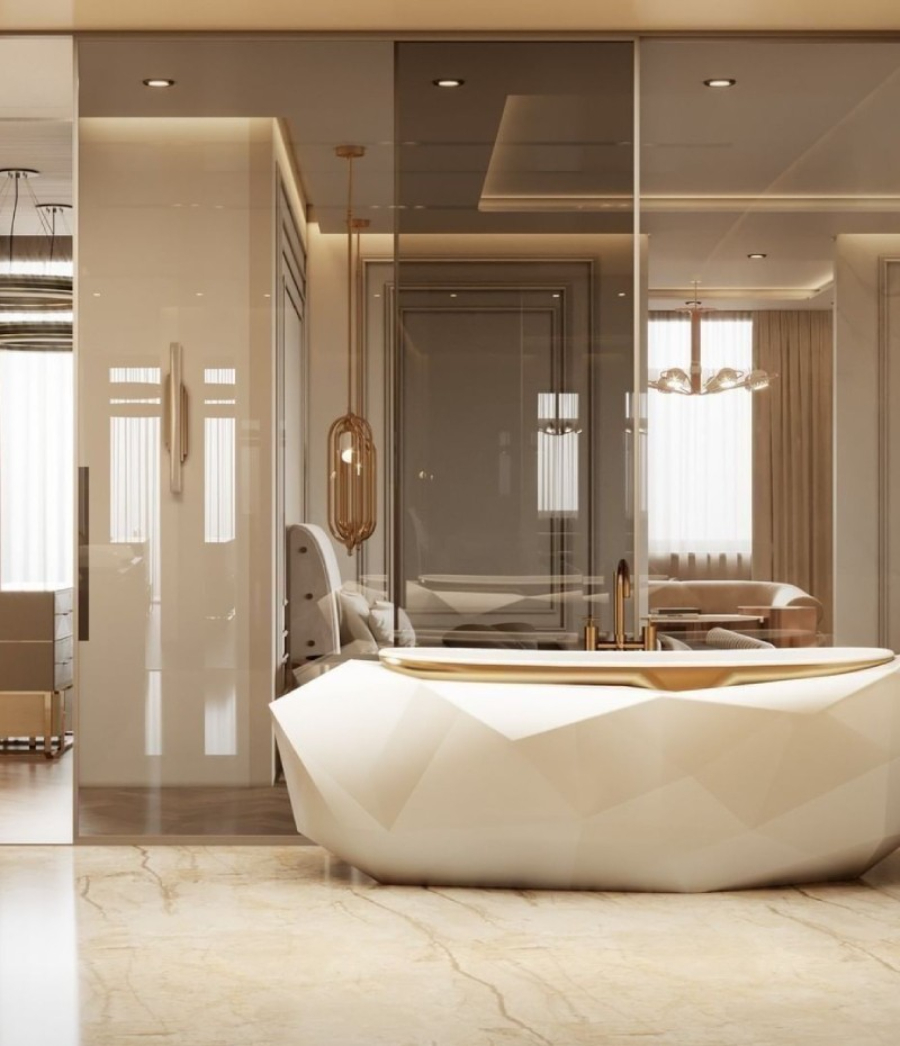 Bathroom Design Ideas with the majestic Diamond Bathtub with organic shapes.