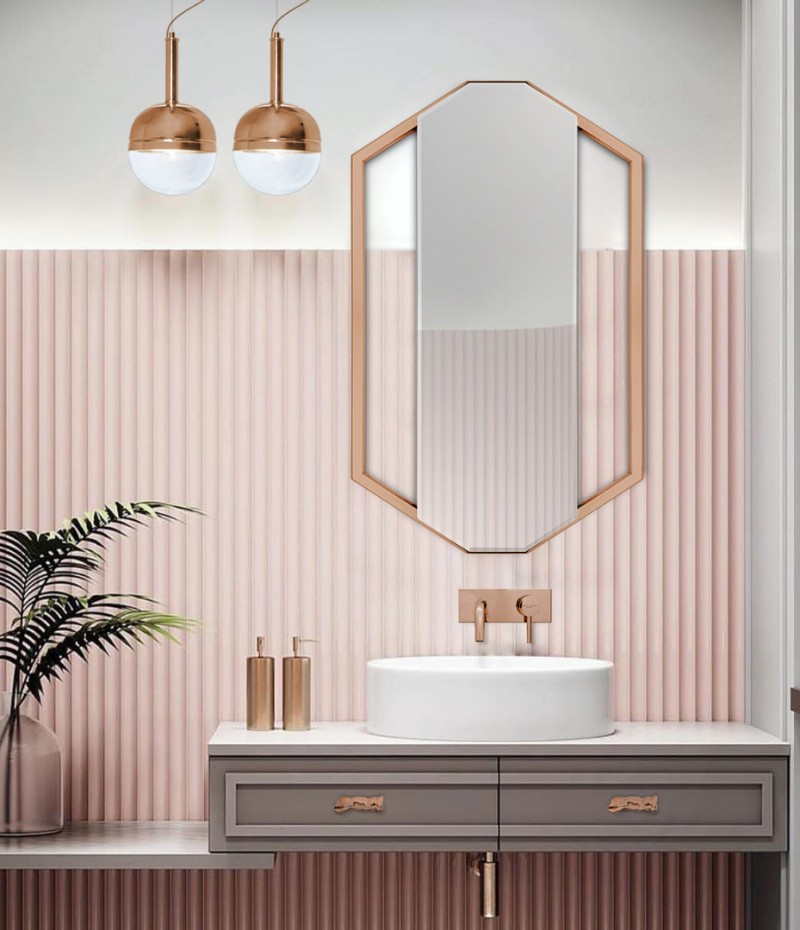 Bathroom Decor Ideas For Small Spaces Koi Round Vessel Sink Pink Modern Bathroom Sapphire Mirror