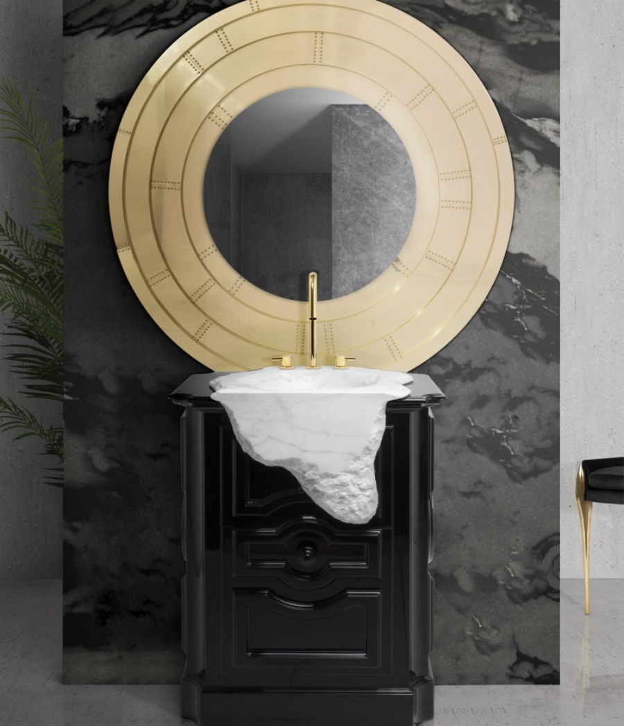 Bathroom Inspirations Mirrors That Add Elegance To Any Space Luxury Bathroom with Petra Freestanding and Blaze Mirror
