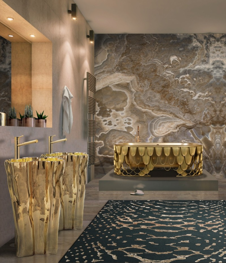 Luxury Bathrooms For Your Intimate Moments Exquisite Bathroom with Koi Bathtub and Eden Freestanding