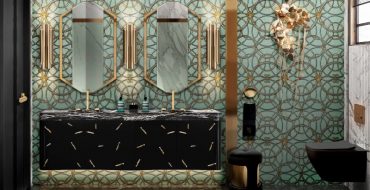 Washbasins To Add Luxury To Your Private Oasis Baraka Washbasin with two Koi Mirrors Golden Details