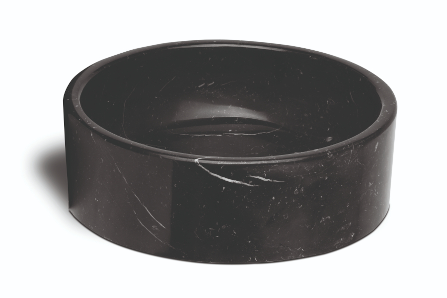 Black Marble Bathrooms To Impress Koi Round Vessel Sink Black Marble Product Image