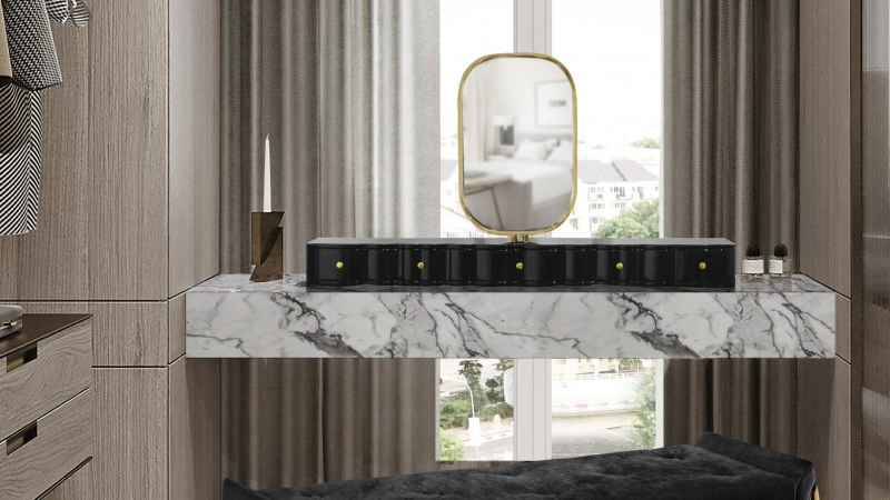 Closet Ideas The Perfect Ambiance In Your Private Refuge Stilleto Bench Marble Surfaces