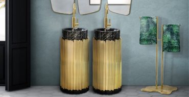 Luxury Bathroom Ideas The Harmony In The Green Palette Symphony Freestanding Green Wall