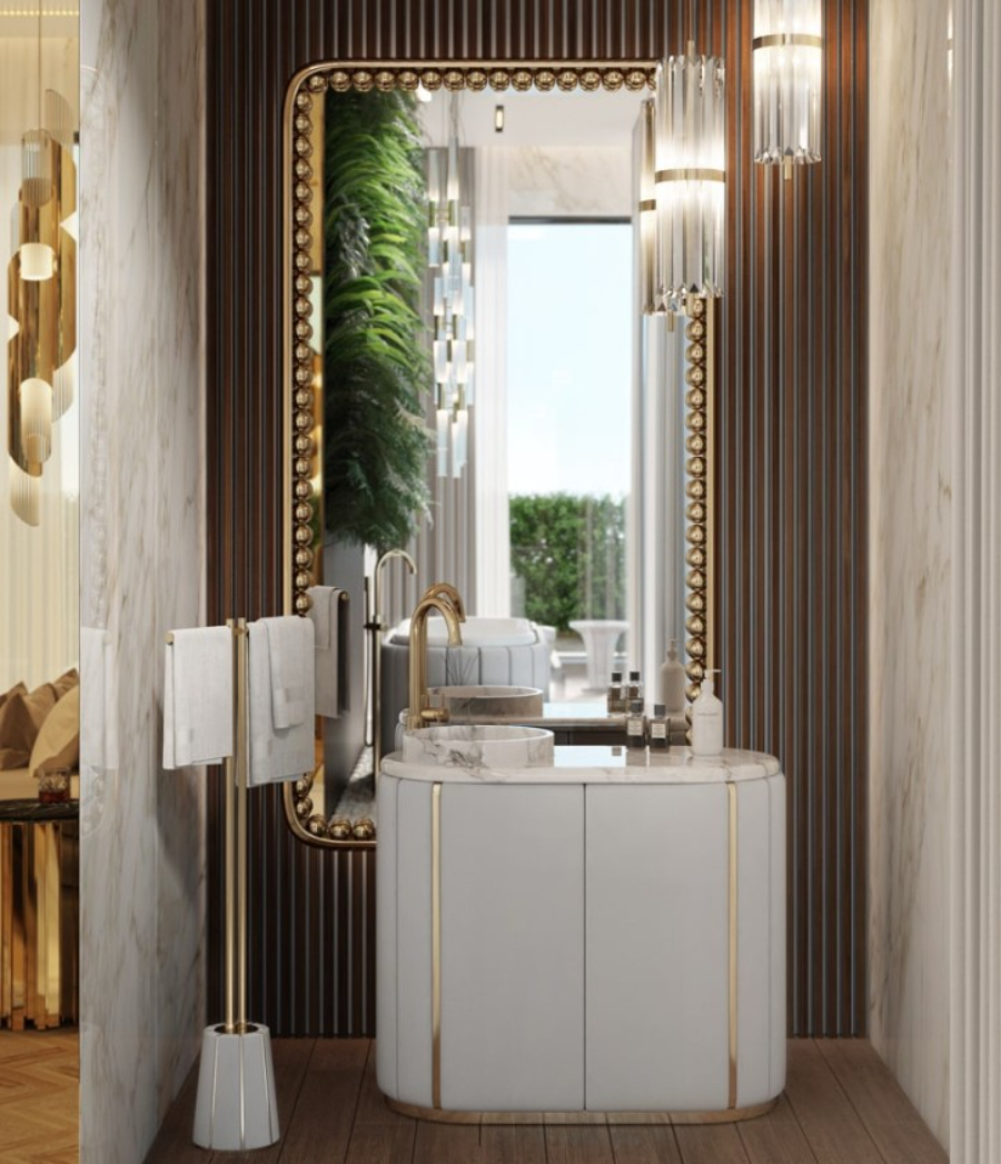 Luxury Bathrooms White Palette That Will Blow Your Mind Darian White Collection Leather Materials
