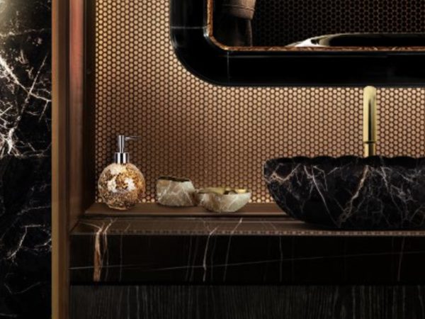 Small Bathroom Designs How To Achieve A Perfect Oasis Black and Gold Luxury Bathroom Lotus Vessel Sink